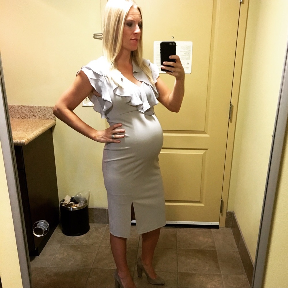 ASOS Flutter Sleeve Maternity MIDI Dress